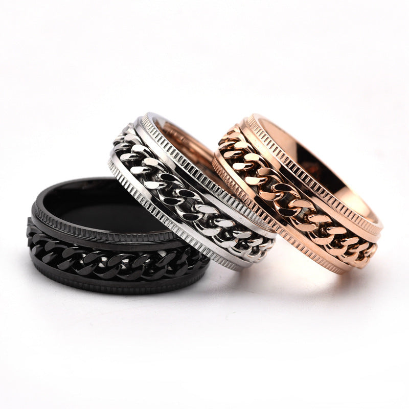 Stainless Steel Fidget Rings